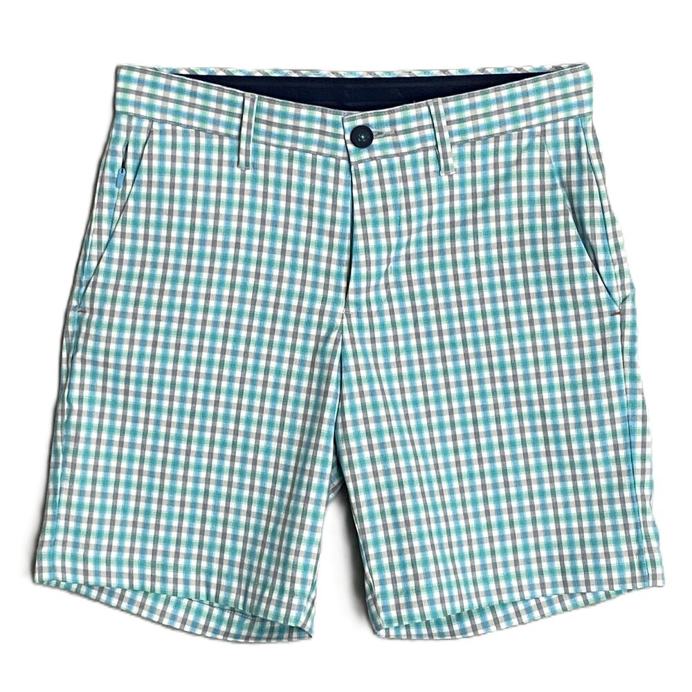 Tommy Bahama Men's 28x8 Island Zone Shorts Blue Gray White Check NEW